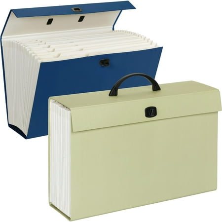 - Smead Portable File Box, 19 Pockets, Assorted Colors, Legal Size