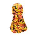 thumbnail image 3 of Pañuelos de seda de imitación de estilo hip hop, cómodos para hombres y mujeres, de secado rápido, con diseño de calavera. Naranja, 3 of 9