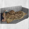 thumbnail image 6 of Zodiac Soft Flannel Fleece Throw Blanket, Micro Cosmos Universe Eastern Lace Mandala Form with Signs on Grunge Backdrop, Cozy Plush for Indoor and Outdoor Use, 50" x 60", Brown Tan, by Ambesonne, 6 of 6