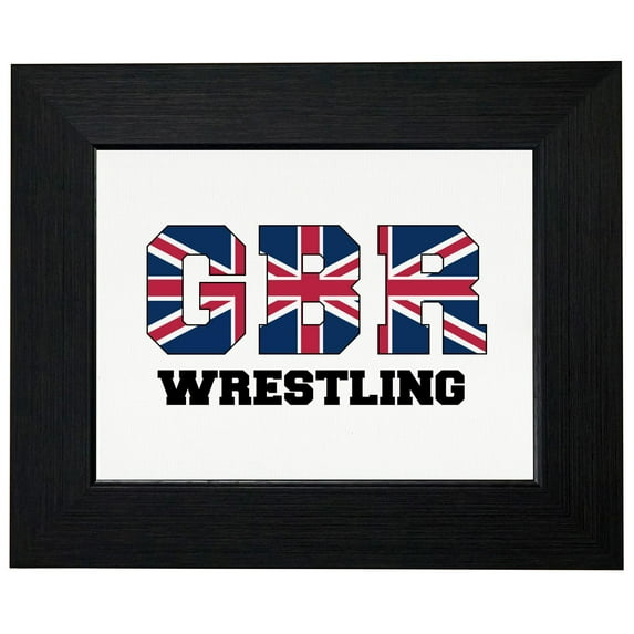Great Britain Wrestling - Olympic Games - Rio - Flag Framed Print Poster Wall or Desk Mount Options