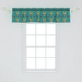 thumbnail image 2 of Ambesonne Flowers Valance Pack of 2, Ethnic Sugar Skulls Design, 54"X12", Multicolor, 2 of 4