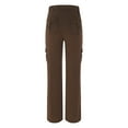 thumbnail image 4 of Pantalones de playa para mujer Pantalones cargo informales con cintura elástica para mujer, pantalones de Yoga con bolsillos, pantalones de pierna ancha, 4 of 5