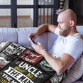 thumbnail image 2 of Uncle Gifts for Christmas - Xmas Gifts for Uncle - Uncle Gifts from Niece - Best Uncle Ever Gifts - Gift for Uncles from Nephew - Funny Uncle Birthday Gift Throw Blanket 50x60, 2 of 6