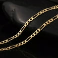 thumbnail image 3 of K-KED Bulk 20Pcs Gold Plated Figaro Chain Necklace 16-30inch Delicate Jewelry for Men Women-16"-20pcs, 3 of 7