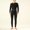 Black, variant on Men Thermal Underwear Set Men Casual Long Sleeved Round Neck Casual Top Pants Thermal Underwear Sets Dark Gray 5X