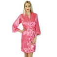 thumbnail image 1 of Bimba Women Short Satin Robe Getting Ready Bride Bridesmaid Robes Coverup Gift, 1 of 6