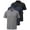 Solid Black, Solid Navy Blazer, Solid Quiet Shade, variant on 3 Pack: Men's Polo Shirts Zipper Short Sleeve Dry Fit Quarter Zip Golf Athletic Workout Gym Collared