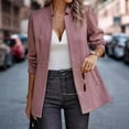 thumbnail image 6 of Women Suit Coat Notch Collar Long Sleeve Solid Color Casual Loose Fit Suit Jacket with Pockets Open Front Business Formal Outwear, 6 of 8