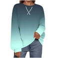 thumbnail image 2 of IROINNID Women Printed Round Neck Long Sleeve Fashionable Casual Loose Top Comfortable Soft Stretch Pullover Sweatshirt Everyday Wear Trendy Stylish Shirts(Army Green,S), 2 of 5