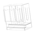 thumbnail image 3 of Dispensador de tarjetas acrílicas con 3 ranuras para organizar sobres, antideslizante. Base transparente, 3 of 7