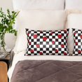 thumbnail image 2 of KLL Ladybugs Of Black And White Checkers Pattern Silk Pillowcase for Hair and Skin Standard Size 20"X 30" Soft Breathable Pillow Covers for Sleeping, 2 of 6
