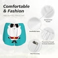 thumbnail image 4 of Gukieu Cute Santa Claus Print Women's Sports Shorts with Drawstring Elastic Waistband for Running, Yoga, Fitness-Small, 4 of 7