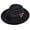 Black, variant on Felt Fedora Hat for Men Women Wide Brim Panama Jazz Hat Vintage Elegant 1920s Gatsby Dress Hat with Feather Band - Khaki