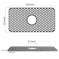 thumbnail image 4 of Deago Silicone Sink Mat 25"x13", Sink Protectors for Kitchen Sink, Sink Mat Grid for Bottom of Farmhouse Stainless Steel Porcelain Sink with Center Drain (Gray), 4 of 10