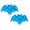 Blue, variant on Bat Silicone Ice Cube Tray, 7.3" Chocolate Candy Mold, Non-Stick Baking Pan for Cake Muffin Mini Soap Wax, Heat-Resistant Halloween Bakeware for Home Bar Party Treats, Red