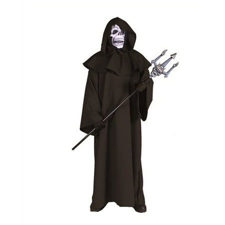 RG Costumes 80191 Black Hooded Robe Costume - Size Adult Standard