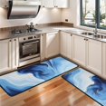 thumbnail image 3 of Kitchen Rugs Sets Of 2,Blue White Marble Pattern Anti Fatigue Kitchen Mat Rugs Non Slip Washable,Decorative Kitchen Floor Mats for Kitchen,Sink,Laundry,17"x47"+17"x47", 3 of 5