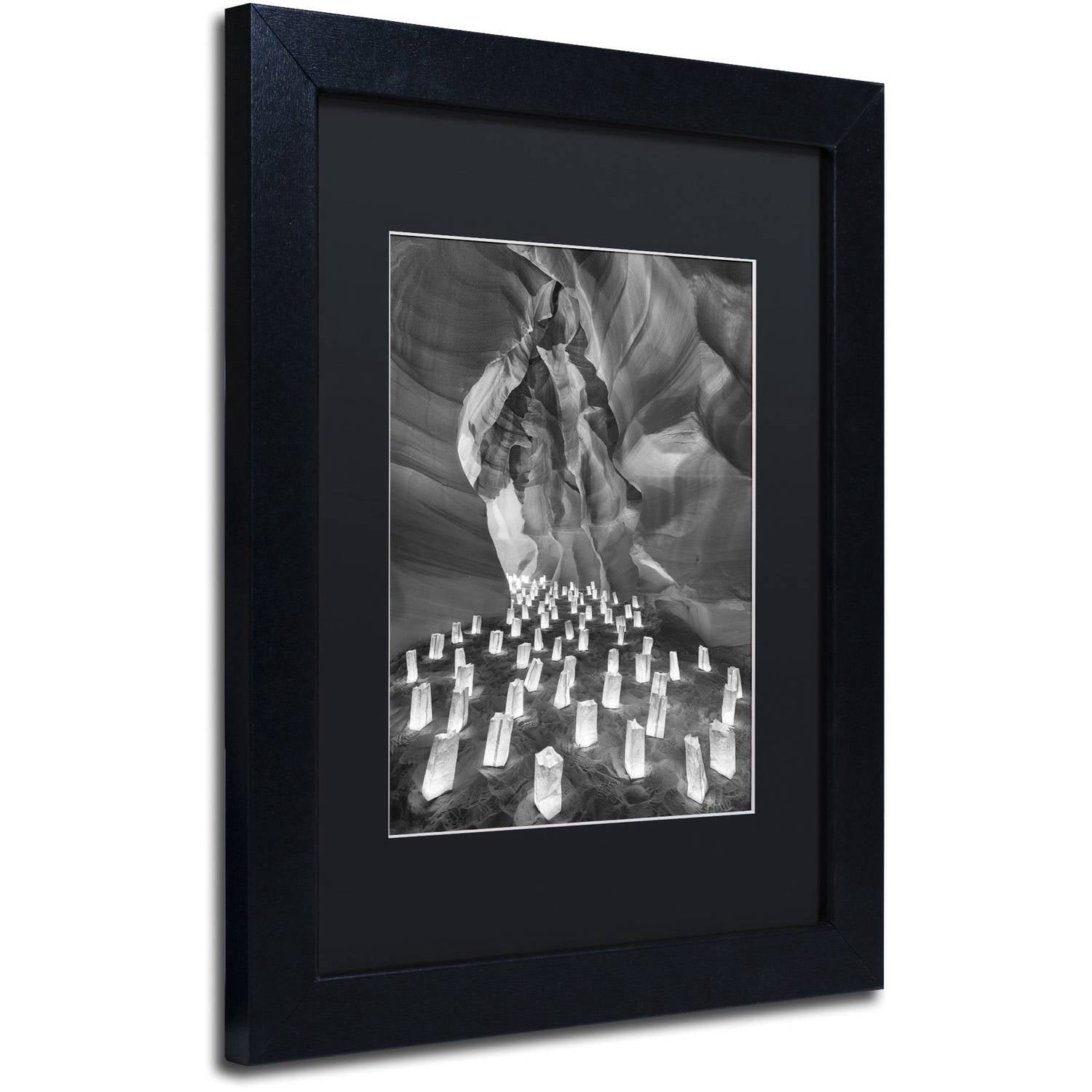 Trademark Fine Art "Candle Canyon II" Canvas Art by Moises Levy Black Matte, Black Frame