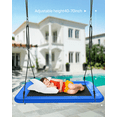 thumbnail image 2 of Plateforme Suspendue : Balançoire Robuste de 60 Pouces Supporte 700 Lb, Design Rectangulaire Toutes Saisons pour Cour Arrière et Intérieur – Ajustable et Conviviale pour la Famille - Bleu, 2 of 6