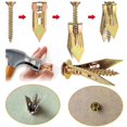 50 Pcs Self-Drilling Drywall Anchors Kit With Zinc Screws - No Pre-Drilling Required