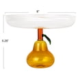 thumbnail image 3 of Creative Co-Op Pear Perfection Glass Food Pedestal, Multicolor, 3 of 3