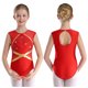 thumbnail image 3 of Niños Niñas brillantes diamantes de imitación gimnasia Ballet Jersey leotardo patinaje artístico baile disfraz ojo de cerradura espalda sin mangas mono, 3 of 5