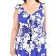 thumbnail image 4 of Vestido Largo Con Escote y Nudo Roman Fashion Talla Extra Azul Rey 38, 4 of 6