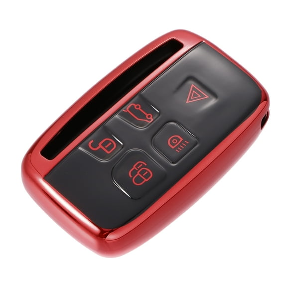 Car Key Fob Cover 5 Button Remote Key Fob Case Red for Range for Rover Evoque Velar Discovery LR4 for Land for Rover Sport