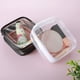 thumbnail image 5 of Paquete de 2 pequeñas bolsas de maquillaje transparentes, bolsa con cremallera, bolsa de aseo, bolsa de cosméticos de viaje de tamaño cuarto para hombres y mujeres, 5 of 5