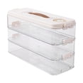thumbnail image 3 of Contenedor de almacenamiento de alimentos perfecl con tapa Organizador de refrigerador 3 capas, 3 of 8