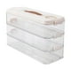 thumbnail image 3 of Contenedor de almacenamiento de alimentos perfecl con tapa Organizador de refrigerador 3 capas, 3 of 8