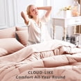 thumbnail image 4 of Queen Comforter Set, Dark Grey 7 Pieces Bed in a Bag All Season Bedding, with Stitch Quilted Comforter Flat Sheet Fitted Sheet Pillowcases, 4 of 9