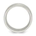 thumbnail image 2 of 925 Sterling Silver 8mm Brushed Fancy Size 7.5 Band Ring, 2 of 4