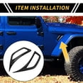 thumbnail image 2 of Cubierta decorativa de ventilación lateral de ceja de rueda Unique Bargains para Jeep Wrangler JL JLU Gladiator JT 2018-2020, recorte de ventilación lateral de plástico negro, 2 of 6