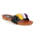 thumbnail image 2 of Brianna Slip-on Multi Color Stone Women's Flat Sandals, 2 of 3