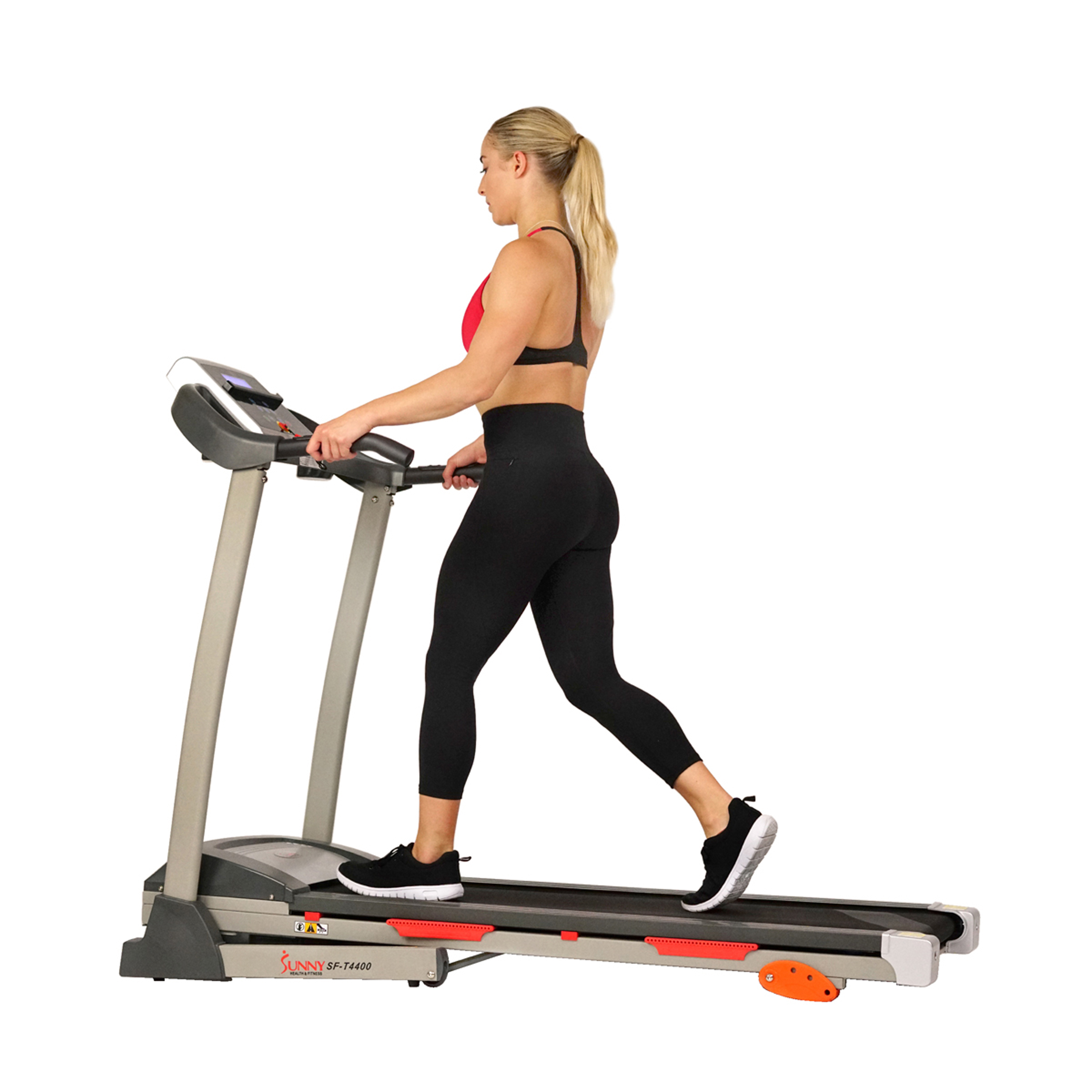 Sunny Health & Fitness Treadmill with Manual Incline, Pulse Sensors, Folding, LCD Monitor for Exercise SF-T4400 - image 3 of 13