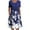 #12-Navy, variant on Pntutb Women Summer Dress 95% Polyester 5% Spandex O-Neck Short Sleeve Floral Dresses
