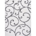 thumbnail image 3 of Bliss Rugs Transitional Floral 3'3'' x 5' White and Gray Polypropylene Indoor Area Rug, 3'3'' x 5', 3 of 10