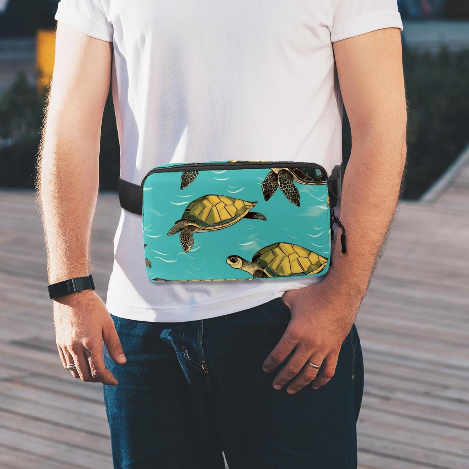 Sea turtles Lightweight Adjustable Extension Strap Unisex Fanny Pack Waist Pack Cross Body Bag