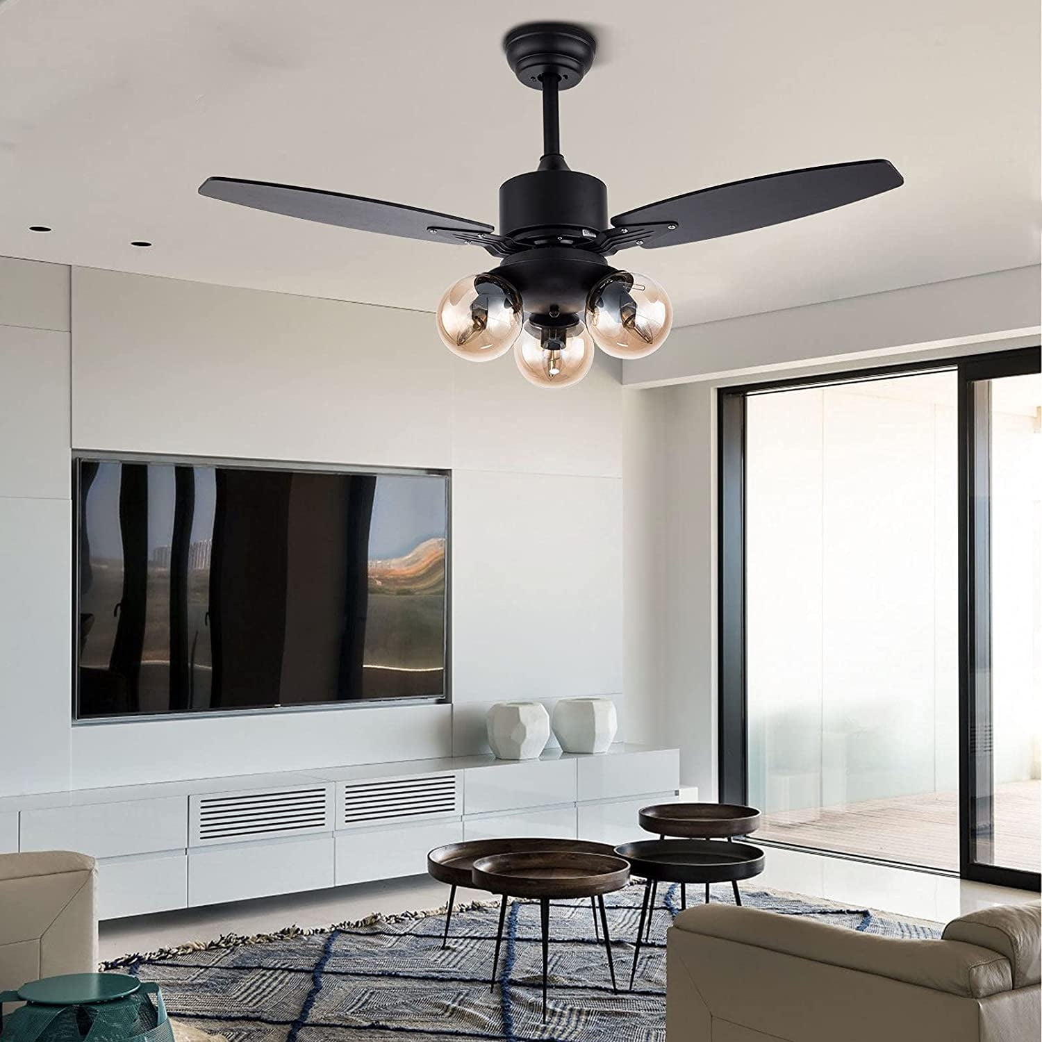 Ceiling Fan Chandelier for the Living Room, Bedroom, Dining Room, Hall, Restaurant, Bar and Other Places