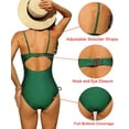 thumbnail image 5 of Charmo Womens One Piece Swimsuit Ruched Tummy Control Bathing Suit Monokini, 5 of 7