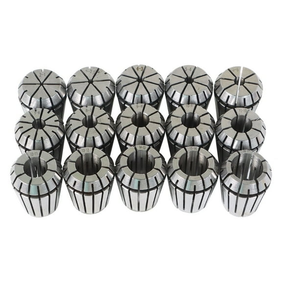 findmall 15Pcs ER25 Collet Chuck Spring Collet Set 2-16MM ER25 Collet Set CNC Engraving Milling Lathe Chuck Tool Fit for CNC Engraving Machine and Milling Lathe Tool