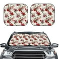 thumbnail image 2 of Goofa Rose Flowers Pattern 2 Piece Car Windshield Sun Shade Foldable | Front Windshield Shade for Sun, Heat and UV Rays | Sunshade for Car Front Window-Small, 2 of 7