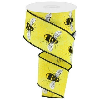 Bumblebee Ribbon, 2.5”, 1.5”, 10yds, Spring Ribbon – Brooklyn Ribbons