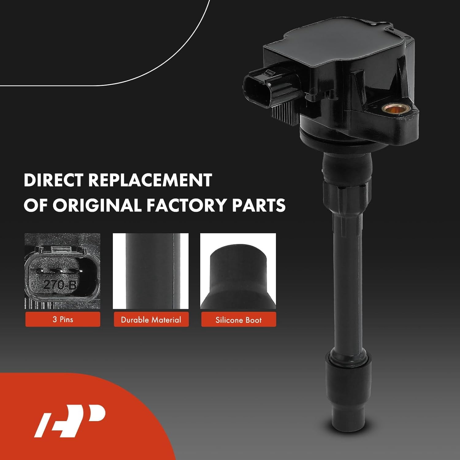 A-Premium Set of 4 Ignition Coil Pack and Iridium Spark Plugs Compatible with Honda CR-V CRV 2017-2020, Civic 2017-2020, 1.5L, Replace# 3052059B013, CM11122