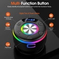 thumbnail image 6 of Bluetooth Shower Speaker, IP7 Waterproof Portable Speaker, with Suction Cup, Mini Bluetooth Speaker, BT 5.4, 12H Playtime, RGB Mode, 360° Stereo, for Bathroom, Beach, Pool, Outdoor, Gifts, 6 of 8