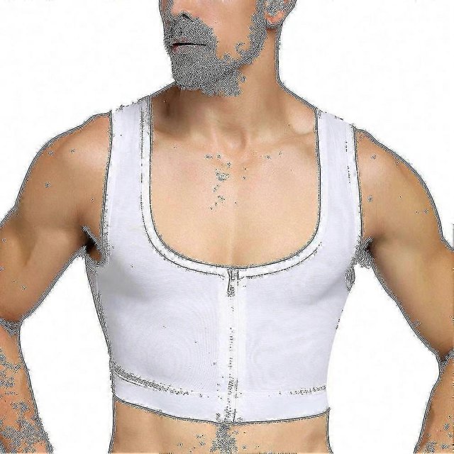 Men's Gynecomastia Compression Vest - Slimming Chest Shaper, Posture Support & Stomach Control