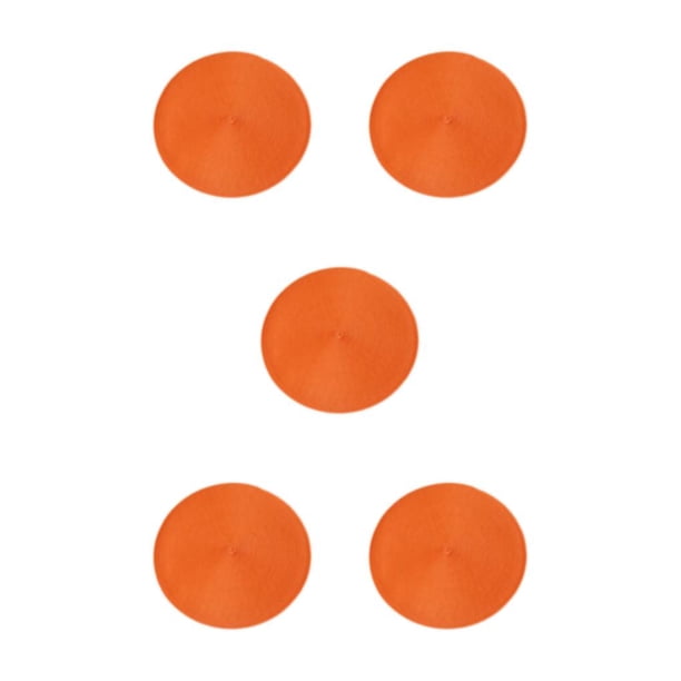 Manteles individuales antideslizantes Cateissary para comedor redondos color naranja