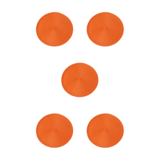 kurtrusly Napperons pour Toutes les Occasions Application Grand et Durabilité Napperons Ronds Antidérapants Inodores orange 5Ensemble
