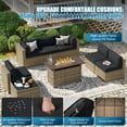 thumbnail image 3 of Sunmthink 8-Piece Outdoor Patio Furniture Sets, Patio Conversation Sets with Fire Pit, Wicker Outdoor Conversation Set with Waterproof Cover, 3 of 6